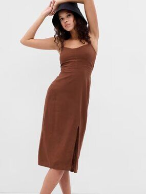 GAP 100% Linen Midi Dress (Tall)
